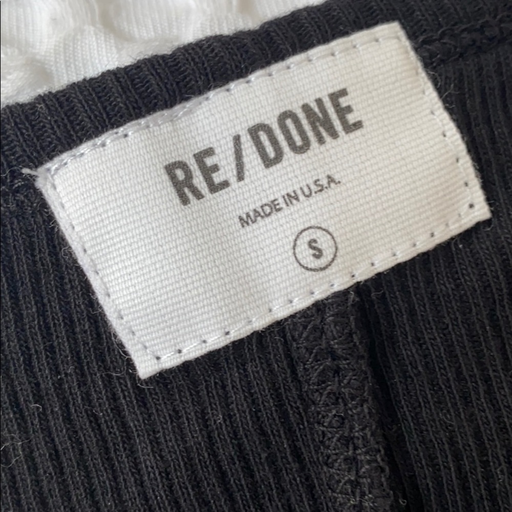 SOLD Re/Done Ripped Ribbed Tee with Raw Edge - Picture 2 of 2
